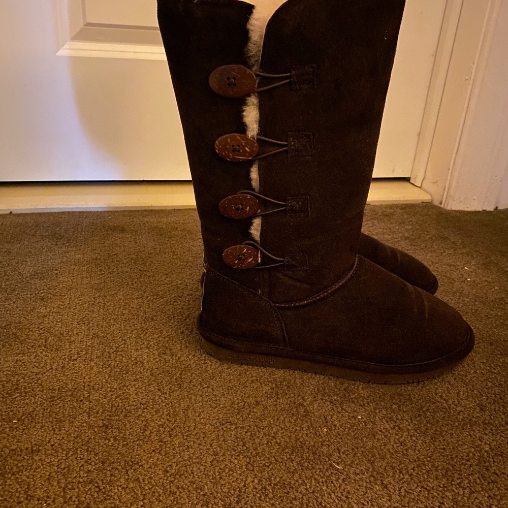 Bearpaw Tall Boots with Button Accents